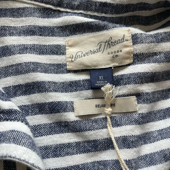 2pc Linen Set Relaxed Fit Button Down + Shorts L/XL - Picture 8 of 11